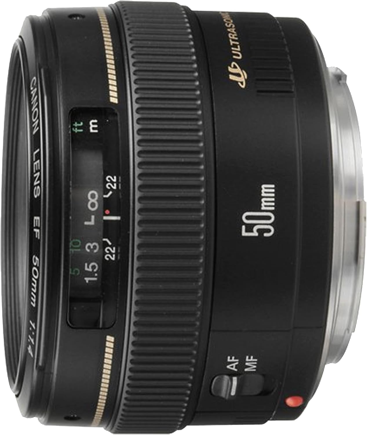 Objectif Canon EF 50 mm F1.4 USM pour EOS (focale fixe, filetage de filtre 58 mm, moteur AF) noir
