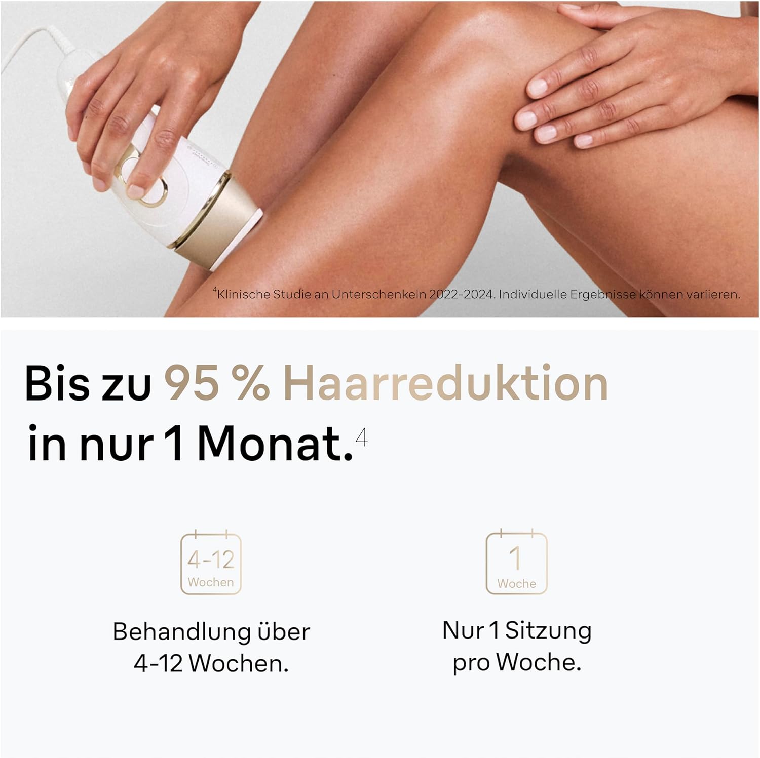 Braun IPL Silk Expert Pro 5 PL5358 – Épilateur à lumière pulsée, épilation définitive et indolore à domicile – Étui inclus, rasoir Venus, 4 accessoires, conçu en Allemagne – Blanc/Or