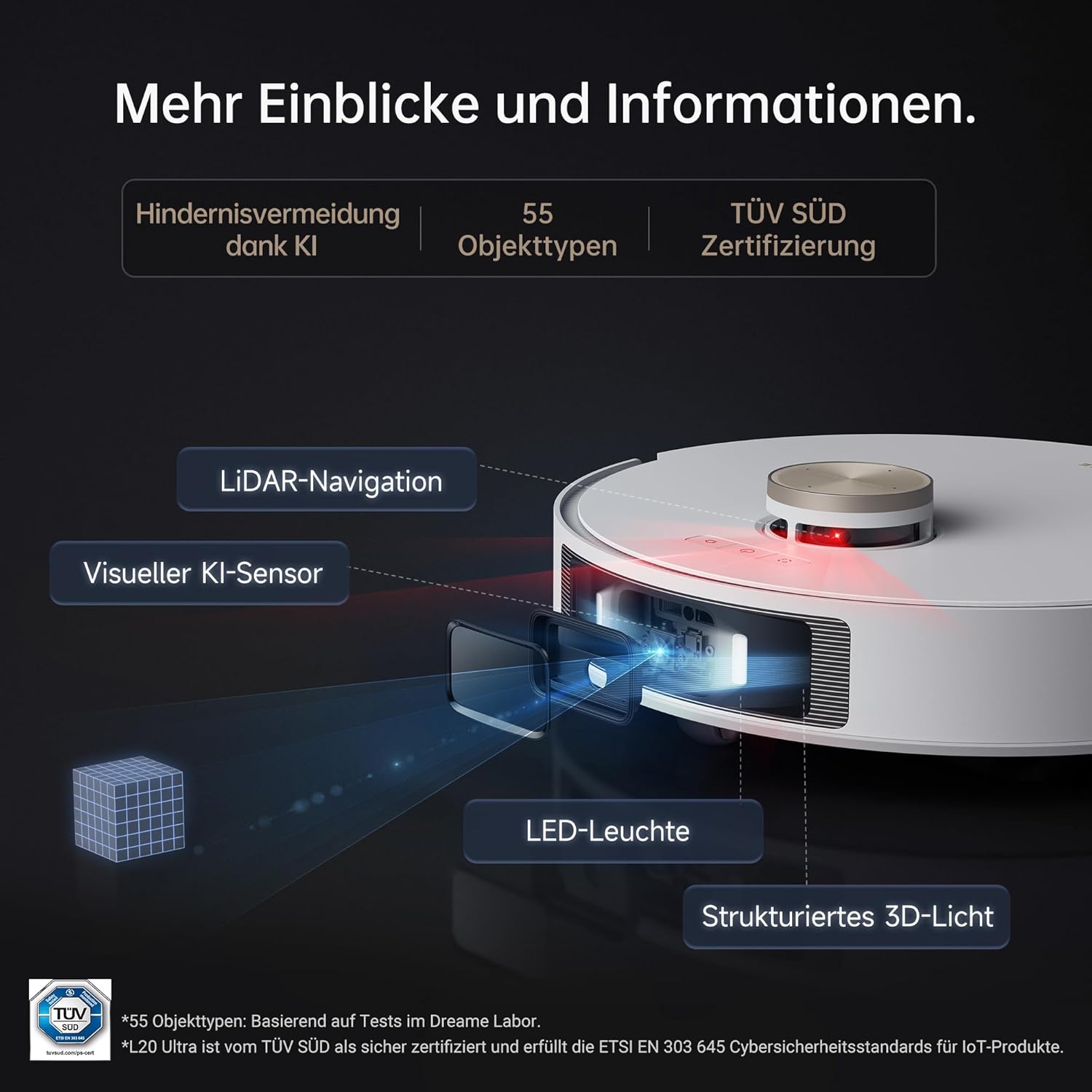 Aspirateur robot DREAME L20 Ultra avec technologie MopExtend