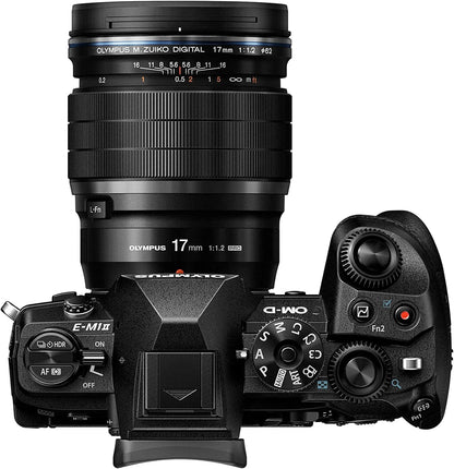 Objectif Olympus M.Zuiko Digital ED 17 mm F1.2 PRO, objectif à focale fixe rapide, compatible avec tous les appareils photo MFT (modèles Olympus OM-D et PEN, Panasonic série G), noir 