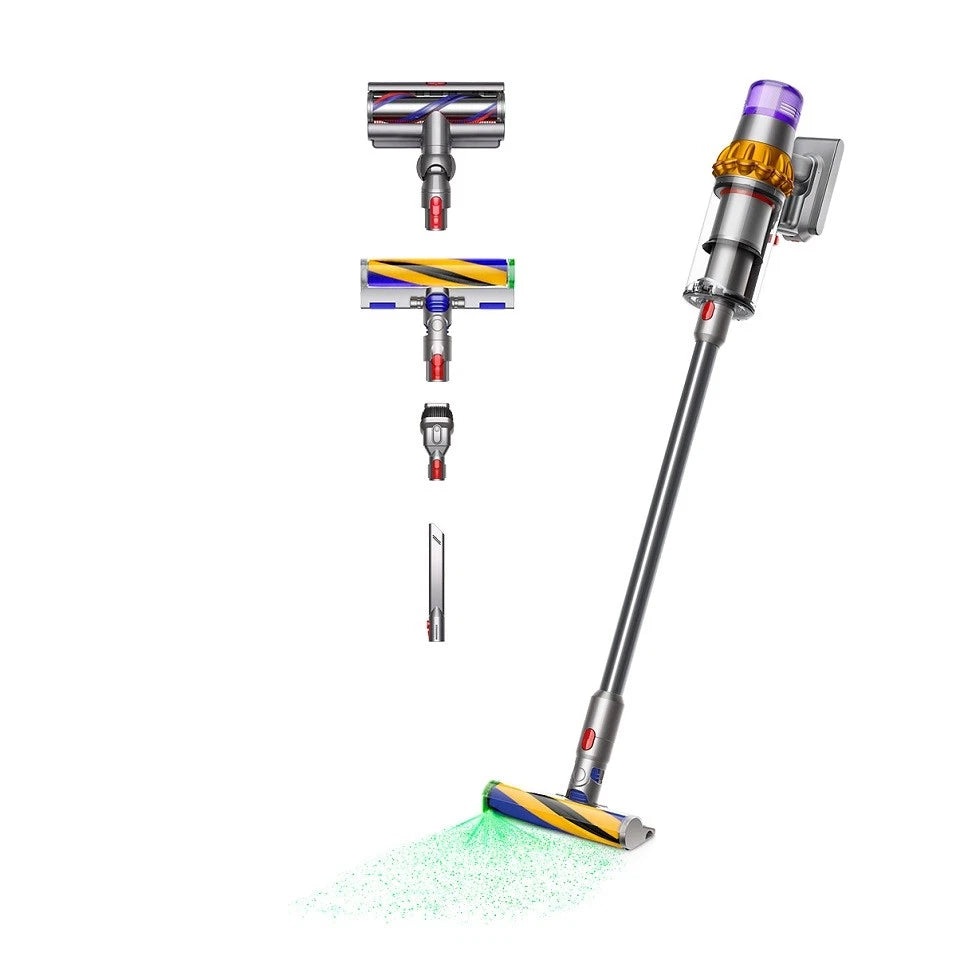 *AKTION*  Dyson V15 Detect Absolute Kabelloser Staubsauger Gelb/Nickel, Akkubetrieb, 660 Watt
